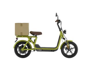 Fototapeta premium Electric Delivery Scooter with Box 