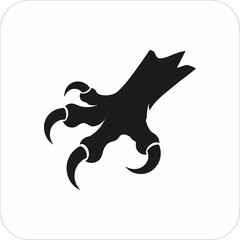 Animal claw silhouette graphic