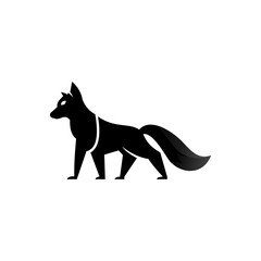 Simple and luxurious fox logo, vector illustration