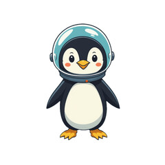 Fototapeta premium Halloween themed penguin illustration with plain background 