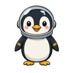 Obraz premium Halloween themed penguin illustration with plain background 