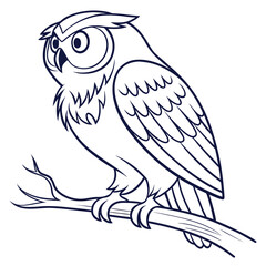 Obraz premium Minimal Line Owl 1