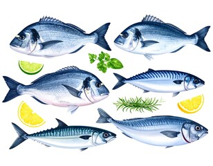 Fresh seafood collection