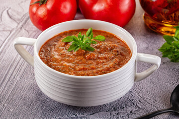 Gazpacho - cold Spanish tomato soup