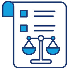 Fototapeta premium Legal Document Blue Icon