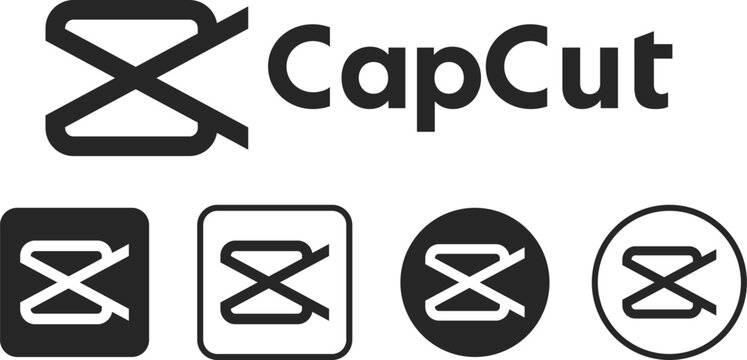 capcut logo icon. popular video editing application. Social media video editor logos. social media content creation. digital creativity sign 

