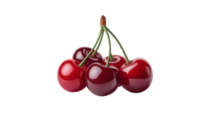 cherries on white background
