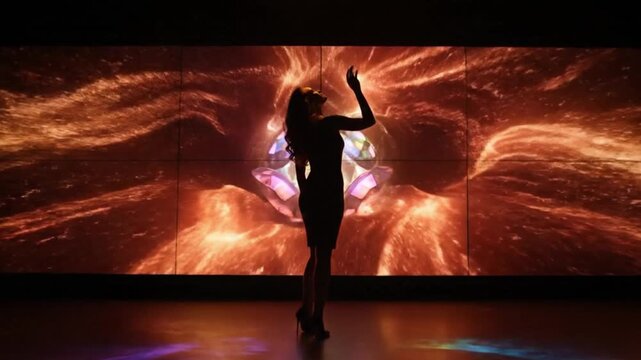 silhouette of a dancing girl