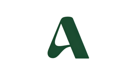green alphabet letter a