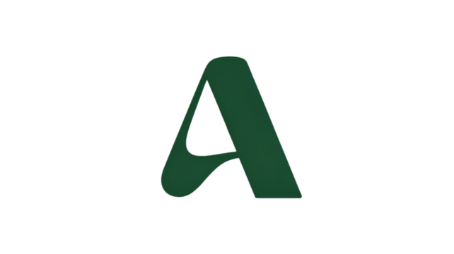green alphabet letter a
