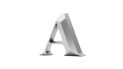 3d silver letter