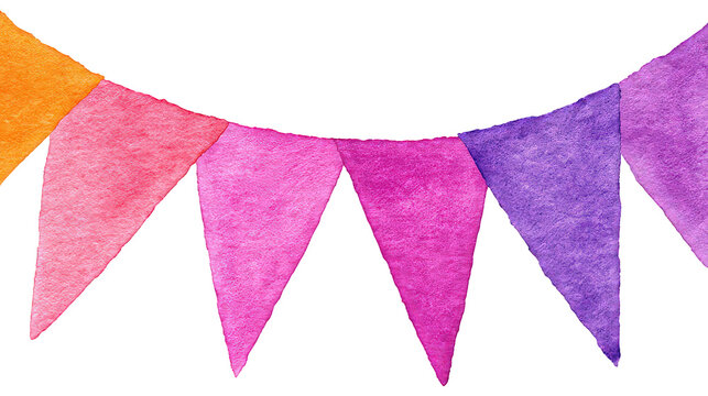 Colorful Glitter Triangular Bunting Banner - Powered by Adobe