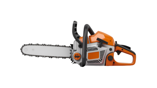 chainsaw isolated on white background