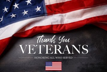 Veterans Day USA Flag Background