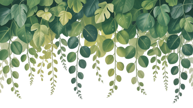 seamless pattern with leaves - Powered by Adobe