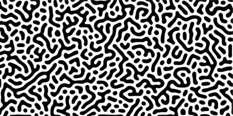 Seamless vector illustration of a leopard skin texture pattern with black and brown color, ideal for textile design or animal print wallpaper. Collection of turing abstract seamless pattern. zebra