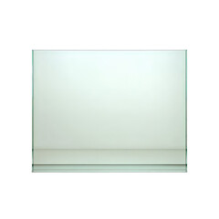 Empty Rectangular Glass Tank Against White Background