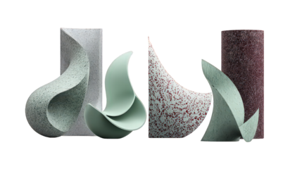 Abstract Geometric Shapes In Pastel Tones