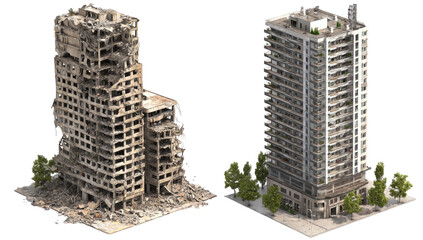 Ruined vs. Restored Skyscraper (1)