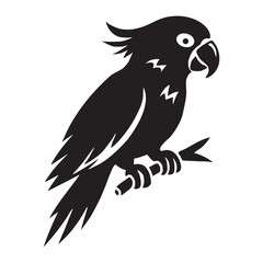 Obraz premium parrot vector silhouette