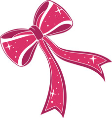 Ribbon Bow Silhouette Vector, Elegant Decorative Knot Outline for Gift, Fashion, and Celebration Design, Elegant Ribbon Bow Silhouette Vector &ndash; Minimalist Black Decorative Bow Design