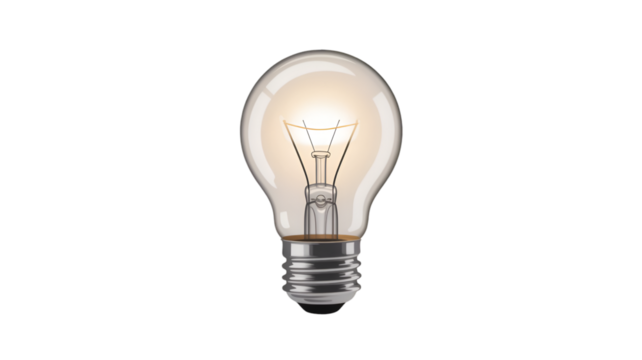 light bulb on white background