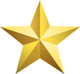 vector illustration of a golden star