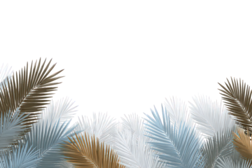 Abstract Decorative  Plant Border