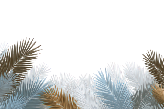 Abstract Decorative Plant Border