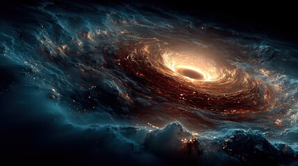 The primordial universe's birth, a singular point of infinite darkness emerging within the cosmic fireball's intense energy