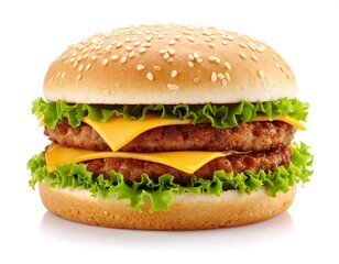 Close-up of a double cheeseburger (1)