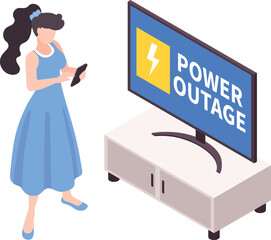 vector illustration of a power outage