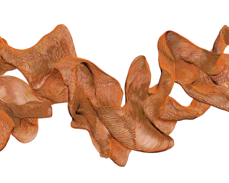 Abstract Orange Geometric Shapes on Black Background