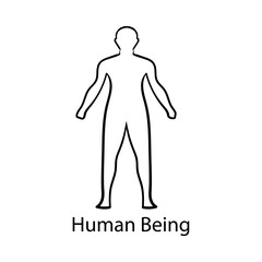 Human Being Hand Drawn Icon | Meditation, Energy, Healing, Balance, Vitality
