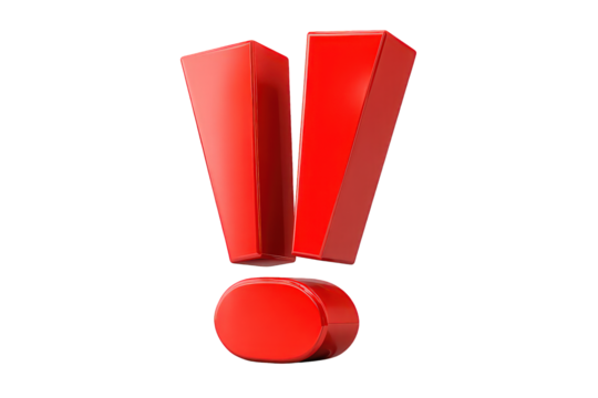 3D Red Exclamation Point