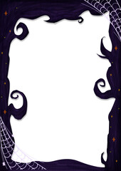 Spooky Halloween Night with Pumpkins Background Frame 