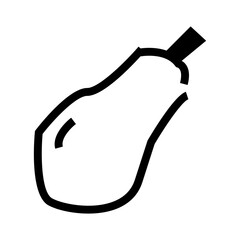vector illustration of a papaya outline icon