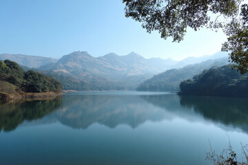 Fototapeta premium tranquil natural scene that captures essence of climate change over time