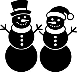 Christmas Round Ornament silhouette vector illustration