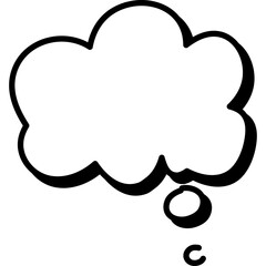 Speech Bubble or Talk bubble. Retro Empty Comic Speech Bubble Icon