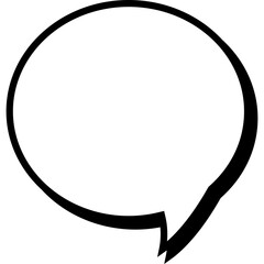 Speech Bubble or Talk bubble. Retro Empty Comic Speech Bubble Icon