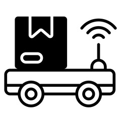Delivery robot icon