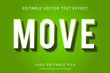 Move bold editable text effect with shadow