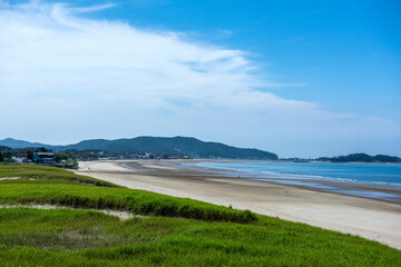 The beautiful landscape of seashore on summer.