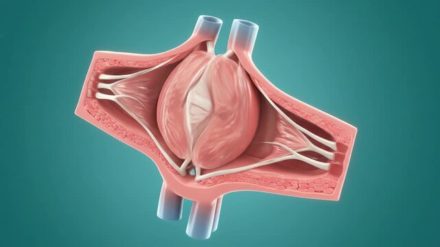 Anatomy of Heart Valves Illustration