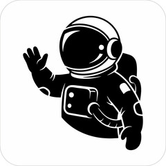 Astronaut silhouette graphic illustration