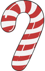 Fototapeta premium Classic Red and White Candy Cane Christmas Decoration