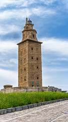 Tower of Hercules in the city of A Coruna, Galicia, Spain.