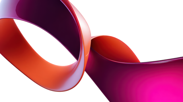 Abstract Twisted Ribbon Design In Vibrant Colors