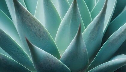 soft aqua blue agave succulent plant texture close-up with sharp pointed leaves and detailed surface patterns perfect for nature and botanical wallpapers